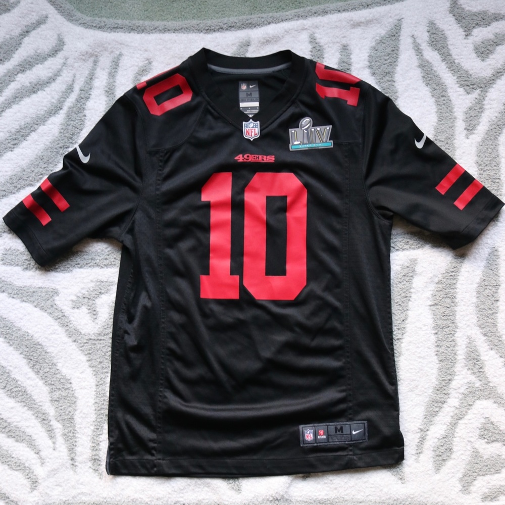 Nike NFL San Francisco 49ers Black #10 Garoppolo Jersey